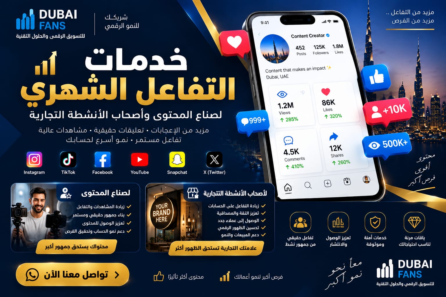 المشاهدات والإعجابات
